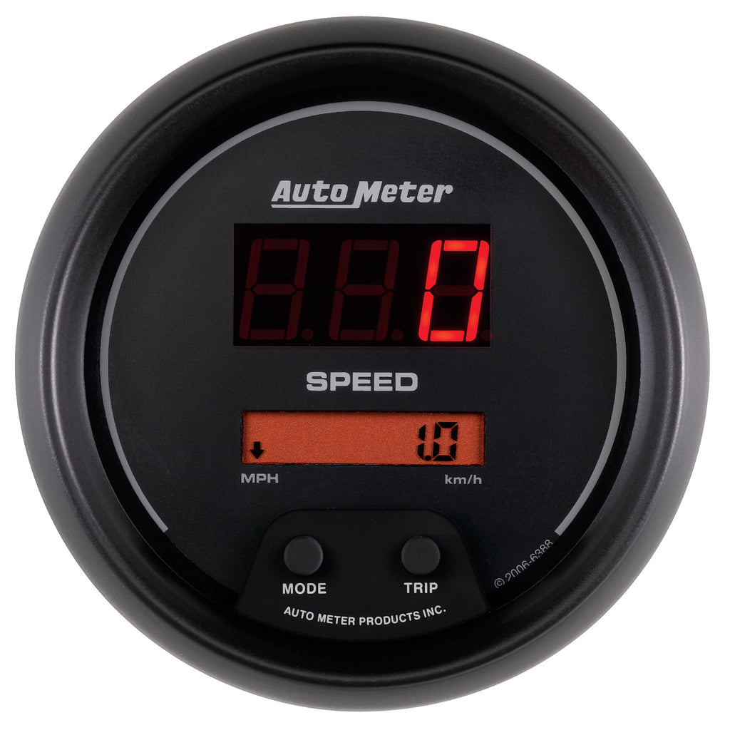 AutoMeter 6300 GAUGE KIT, 5 PC., 3 3/8" & 2 1/16", ELEC SPEEDO, DIGITAL, BLACK DIAL W/ RED LED