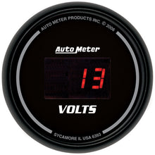 Load image into Gallery viewer, AutoMeter 6393 GAUGE, VOLTMETER, 2 1/16", 18V, DIGITAL, BLACK DIAL W/ RED LED