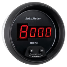 Load image into Gallery viewer, AutoMeter 6397 GAUGE, TACH, 3 3/8", 10K RPM, IN-DASH, DIGITAL, BLACK DIAL W/ RED LED
