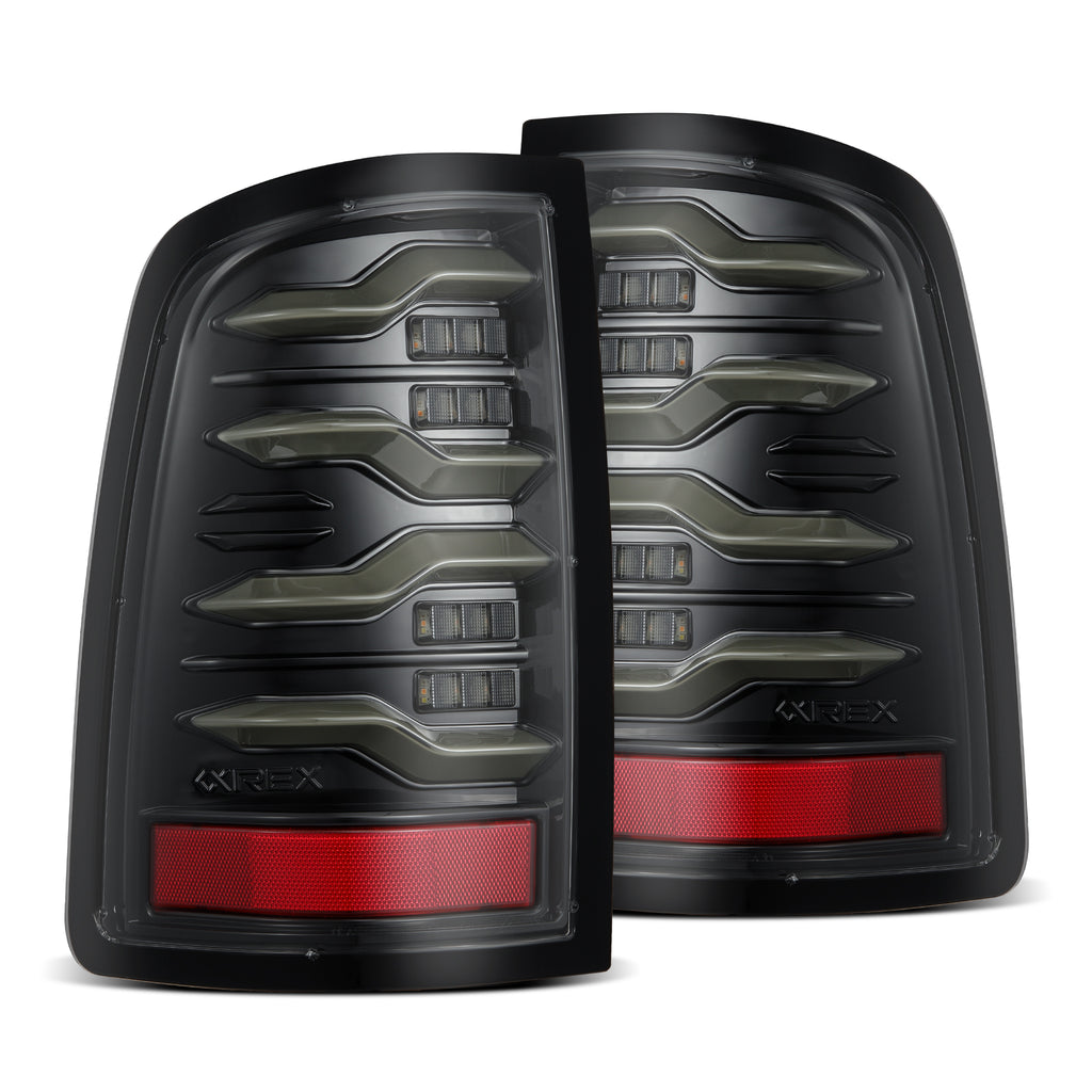 AlphaRex 640003 LED Taillights Alpha Black for Select Dodge Ram 1500, Dodge Ram 2500, Dodge Ram 3500, Ram 1500, Ram Classic, Ram 2500, Ram
