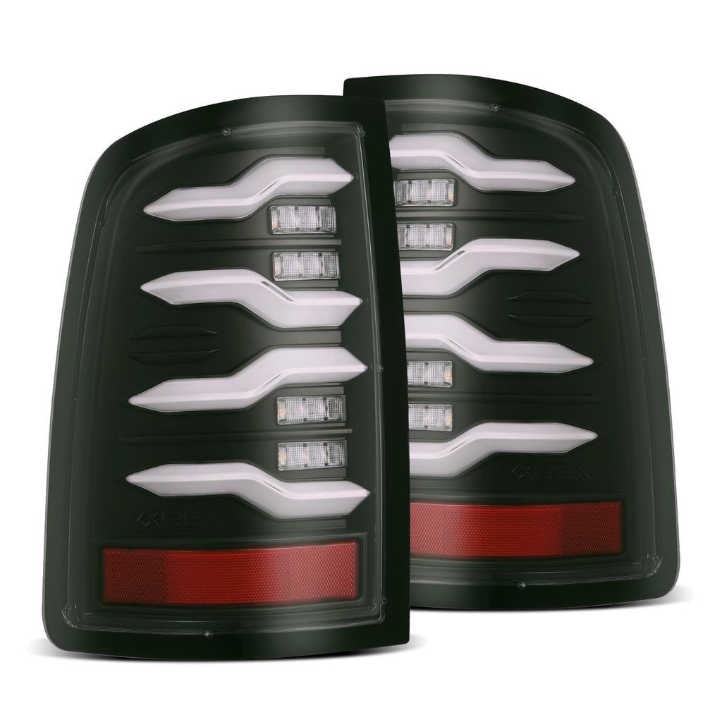AlphaRex 640004 LED Taillights Black for Select Dodge Ram 1500, Dodge Ram 2500, Dodge Ram 3500, Ram 1500, Ram Classic, Ram 2500, Ram