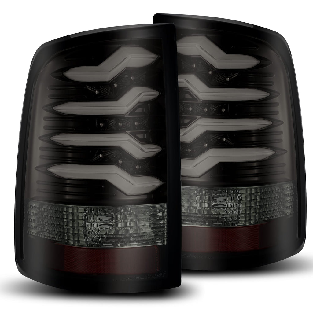 AlphaRex 640010 LED Taillights Jet Black for Select Dodge Ram 1500, Dodge Ram 2500, Dodge Ram 3500, Ram 1500, Ram Classic, Ram 2500, Ram