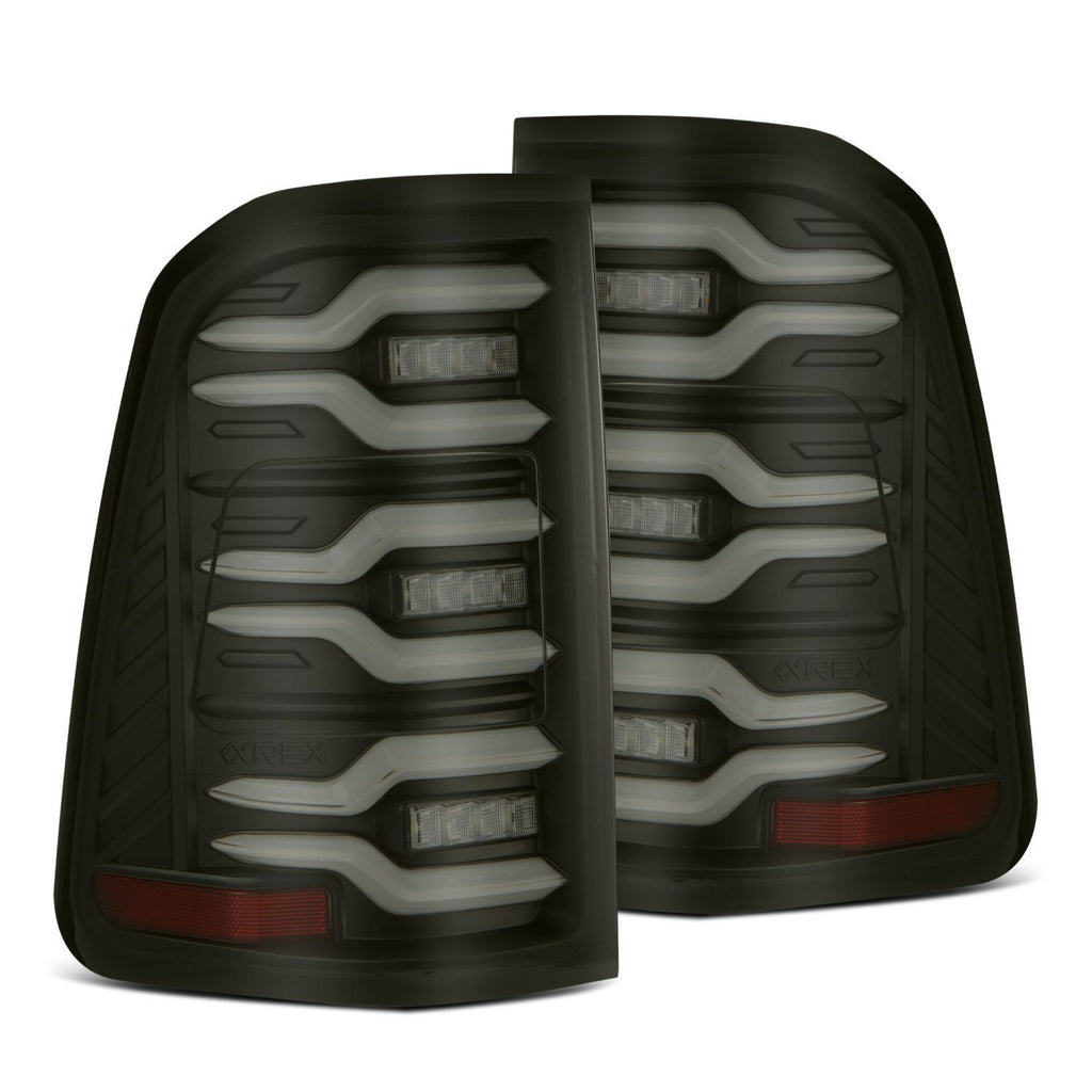 AlphaRex 640040 LED Taillights Black for Select Ram