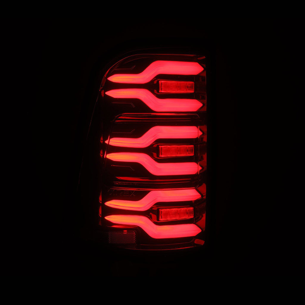 AlphaRex 640050 LED Taillights Black Red for Select Ram