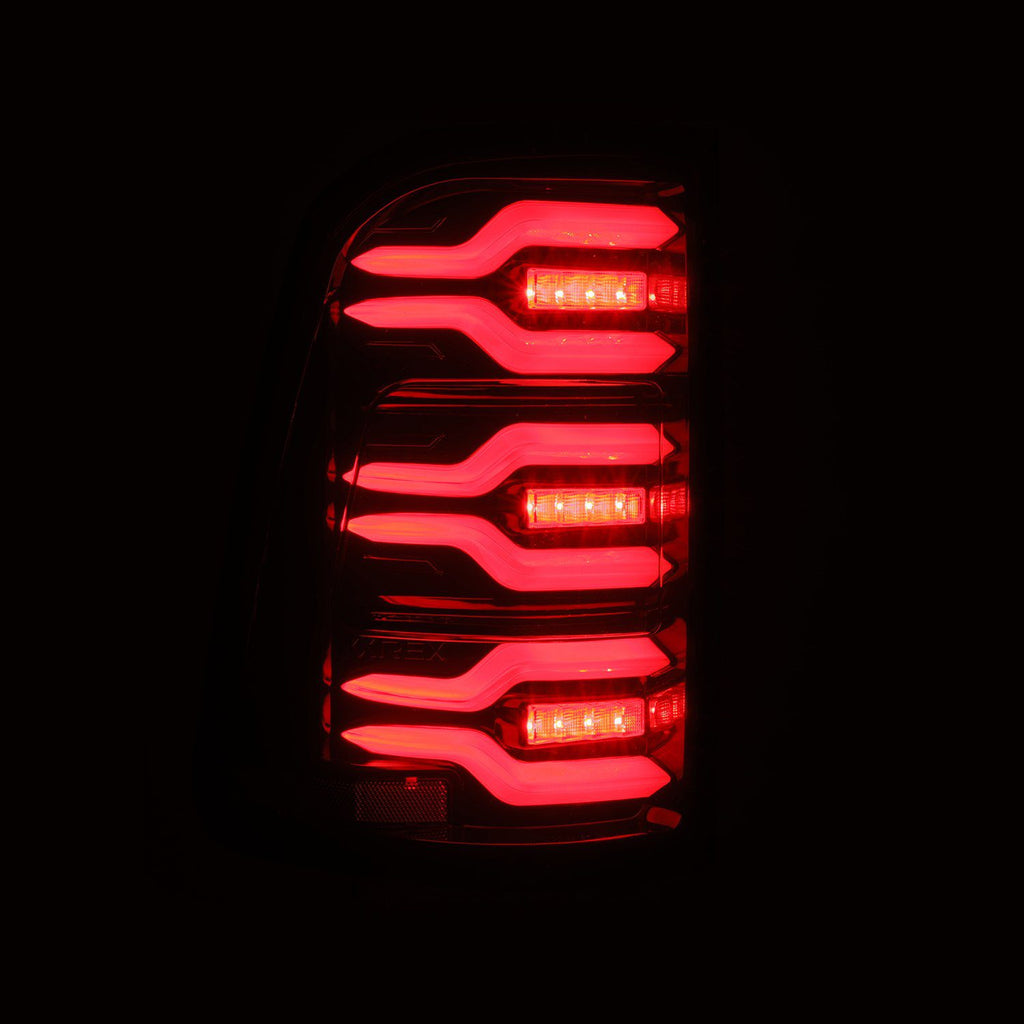 AlphaRex 640050 LED Taillights Black Red for Select Ram