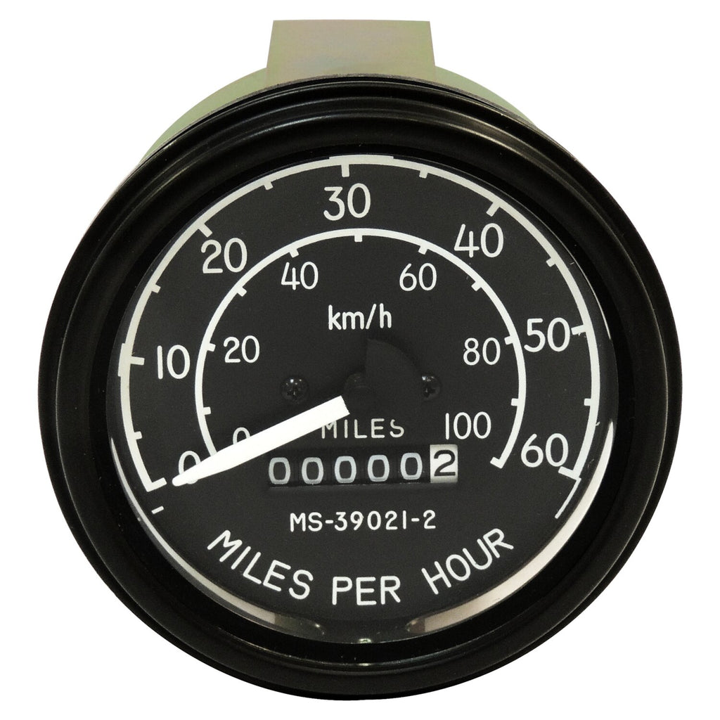 Crown Automotive Jeep Replacement 640131 Speedometer for 1945-1956 CJ-2A, CJ-3A, CJ3B, Face Reads in MPH Up To 60 for Select Jeep CJ3, Jeep Willys