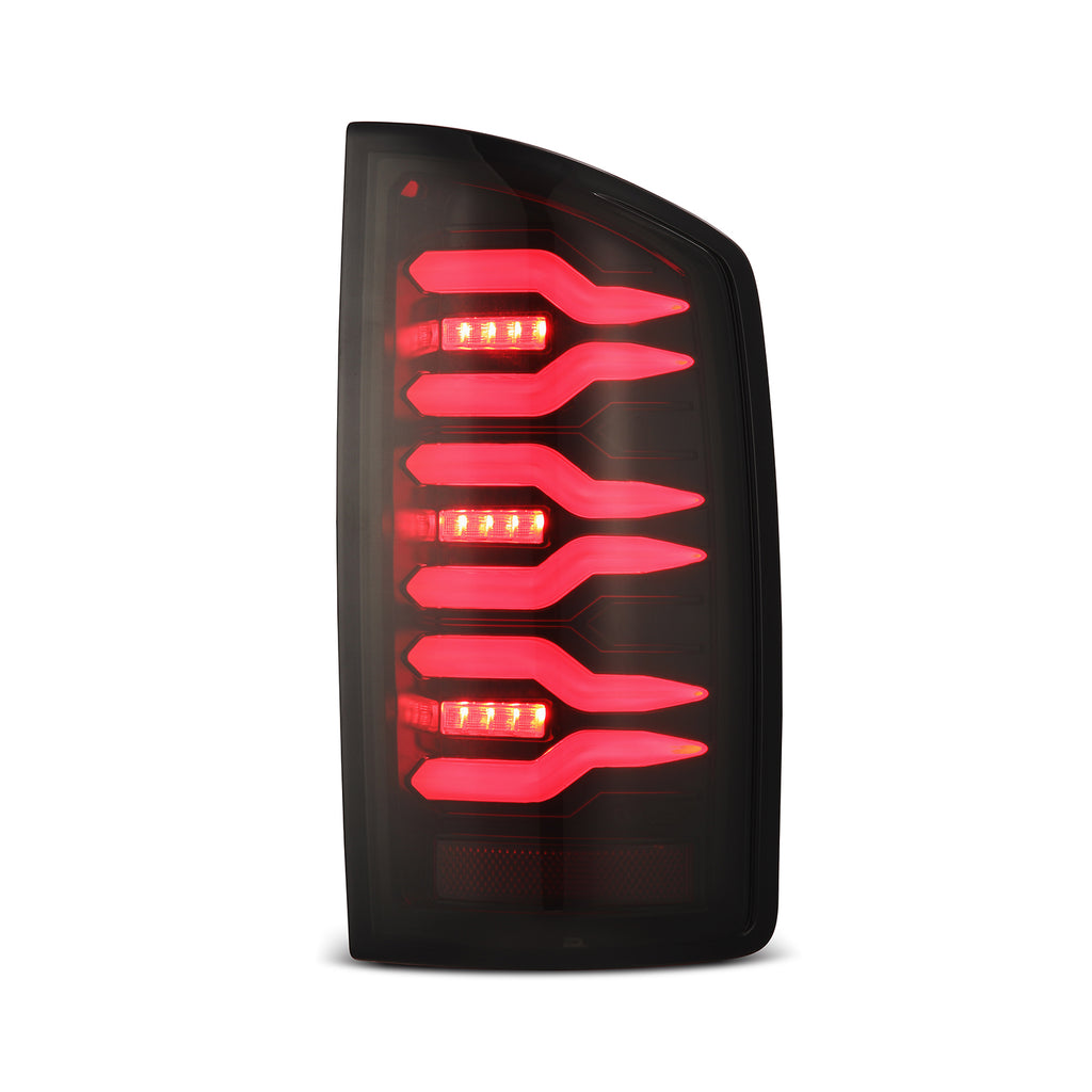 AlphaRex 641030 LED Taillights Black Red for Select Dodge Ram 1500, Dodge Ram 2500, Dodge Ram