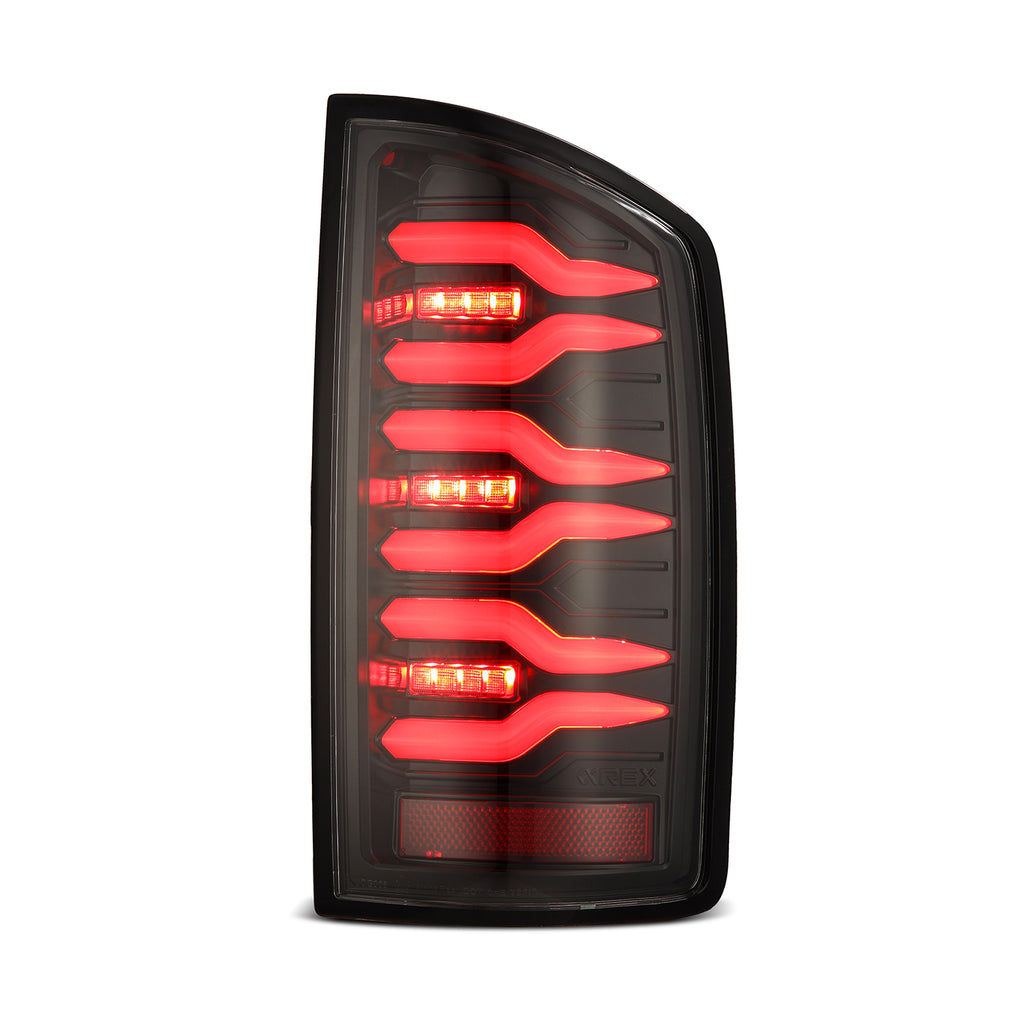AlphaRex 641050 LED Taillights Alpha Black for Select Dodge Ram 1500, Dodge Ram