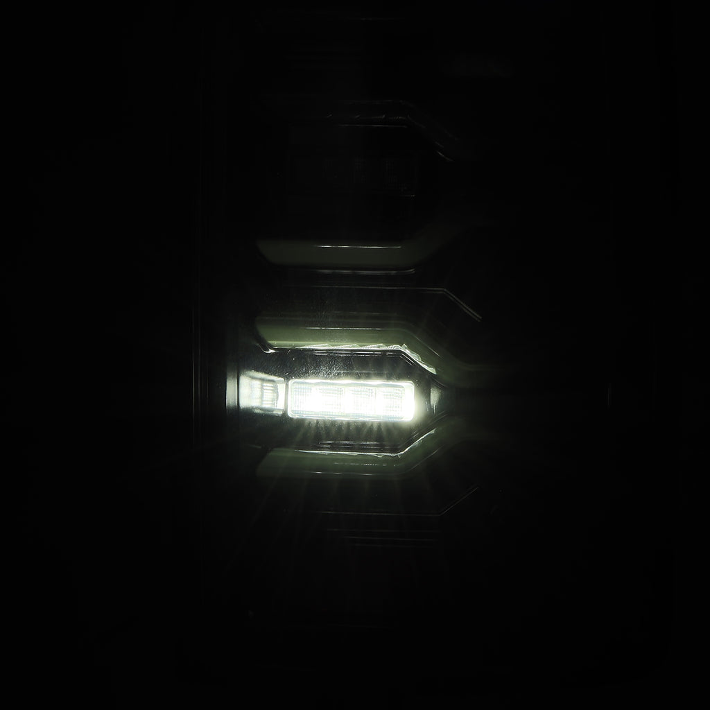 AlphaRex 641050 LED Taillights Alpha Black for Select Dodge Ram 1500, Dodge Ram