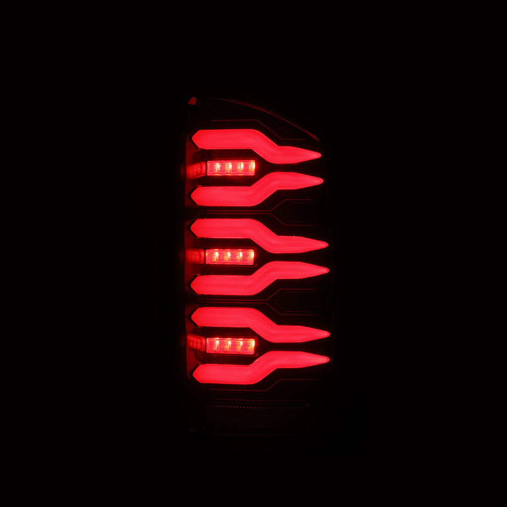 AlphaRex 641060 LED Taillights Black Red for Select Dodge Ram 1500, Dodge Ram