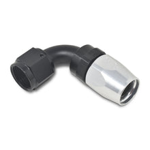 Load image into Gallery viewer, Performance--8-An-BlackSilver-90-Degree-Full-Flow-Hose-End