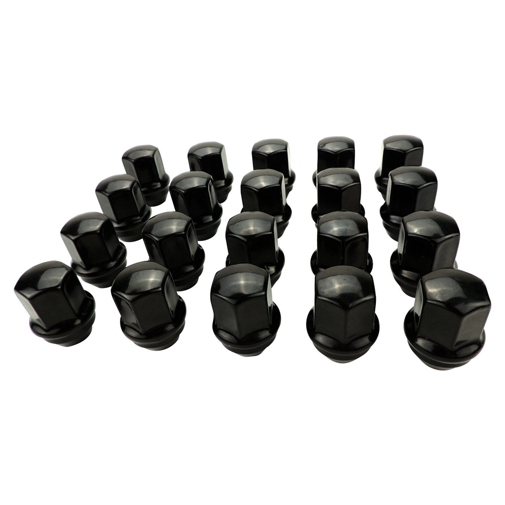 Crown Automotive Jeep Replacement 6509422BLK Black Lug Nut Kit for 2011+ Jeep JL, JT, WK2, & WL Models, M14 x 1.5 Threads for Select Jeep Gladiator, Jeep Grand Cherokee, Jeep Grand Cherokee L, Jeep Grand Cherokee WK, Jeep Wrangler