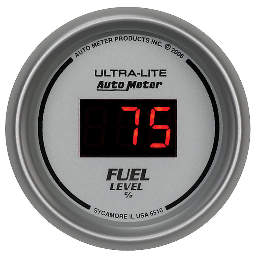 AutoMeter 6500 GAUGE KIT, 5 PC., 3 3/8" & 2 1/16", ELEC. SPEEDO., DIGITAL, SILVER W/ RED LED