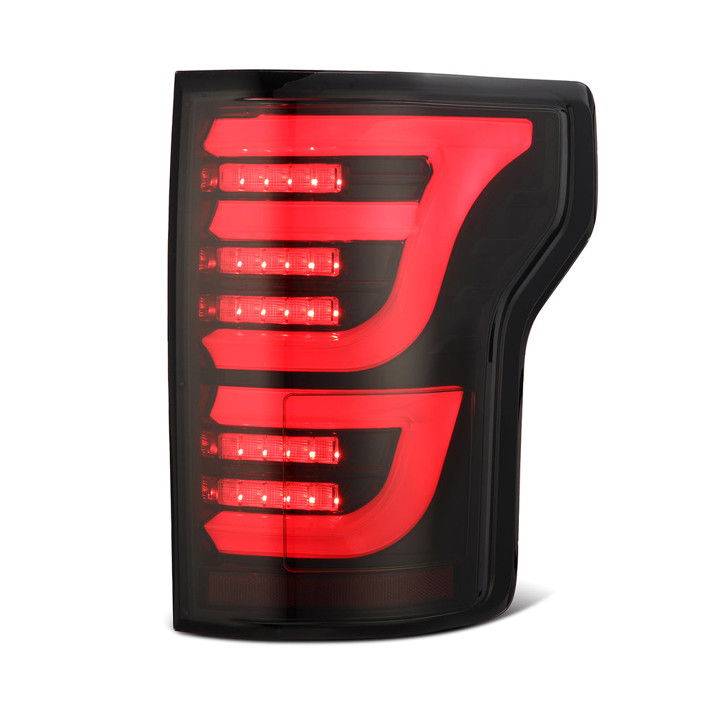 AlphaRex 652050 LED Taillights Black Red for Select Ford F-150