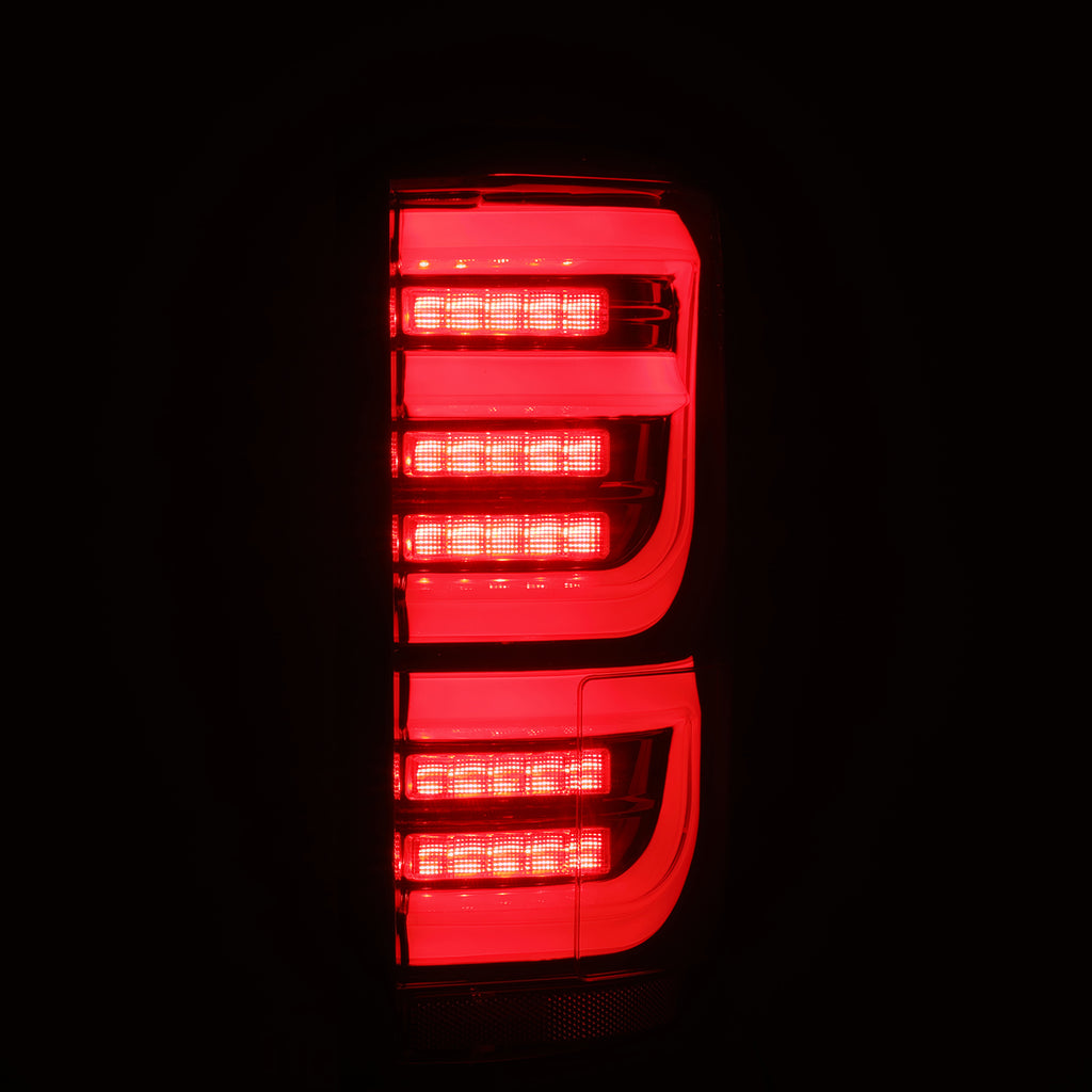 AlphaRex 652050 LED Taillights Black Red for Select Ford F-150
