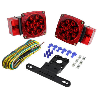 Grote 65270-5 Submersible LED Trailer Lighting Kit, Square Trailer LED S/T/T Lamp Kit, Over 80"