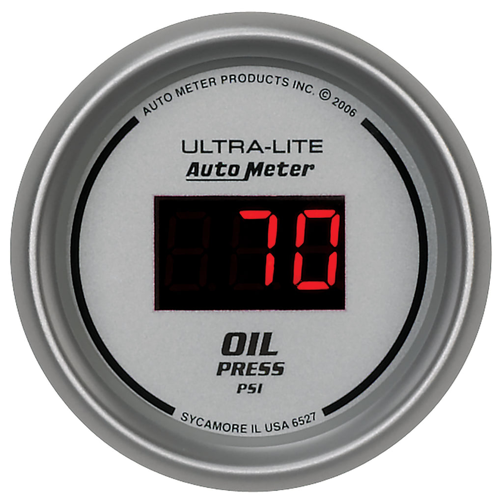AutoMeter 6500 GAUGE KIT, 5 PC., 3 3/8" & 2 1/16", ELEC. SPEEDO., DIGITAL, SILVER W/ RED LED