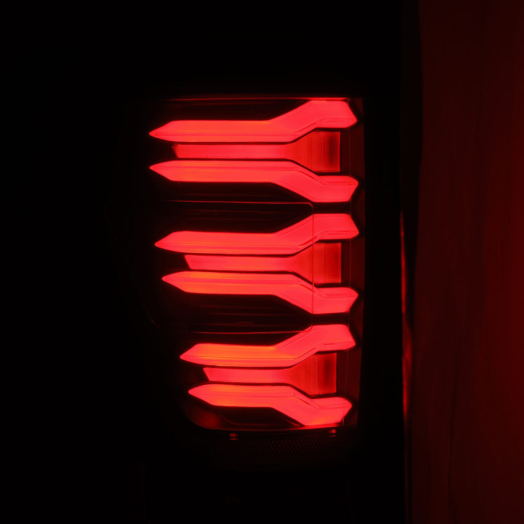 AlphaRex 653030 LED Taillights Black Red for Select Ford F-150