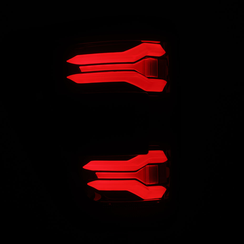 AlphaRex 653050 LED Taillights Black-Red for Select Ford F-150