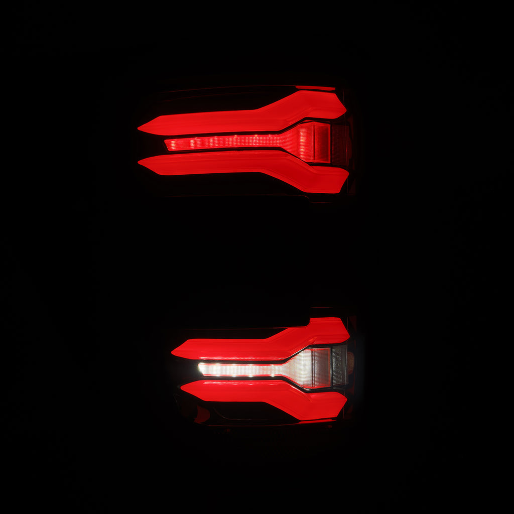 AlphaRex 653050 LED Taillights Black-Red for Select Ford F-150