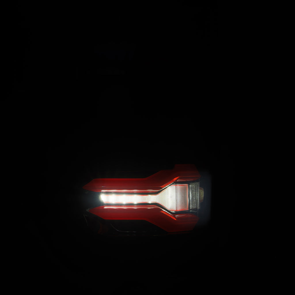 AlphaRex 653050 LED Taillights Black-Red for Select Ford F-150