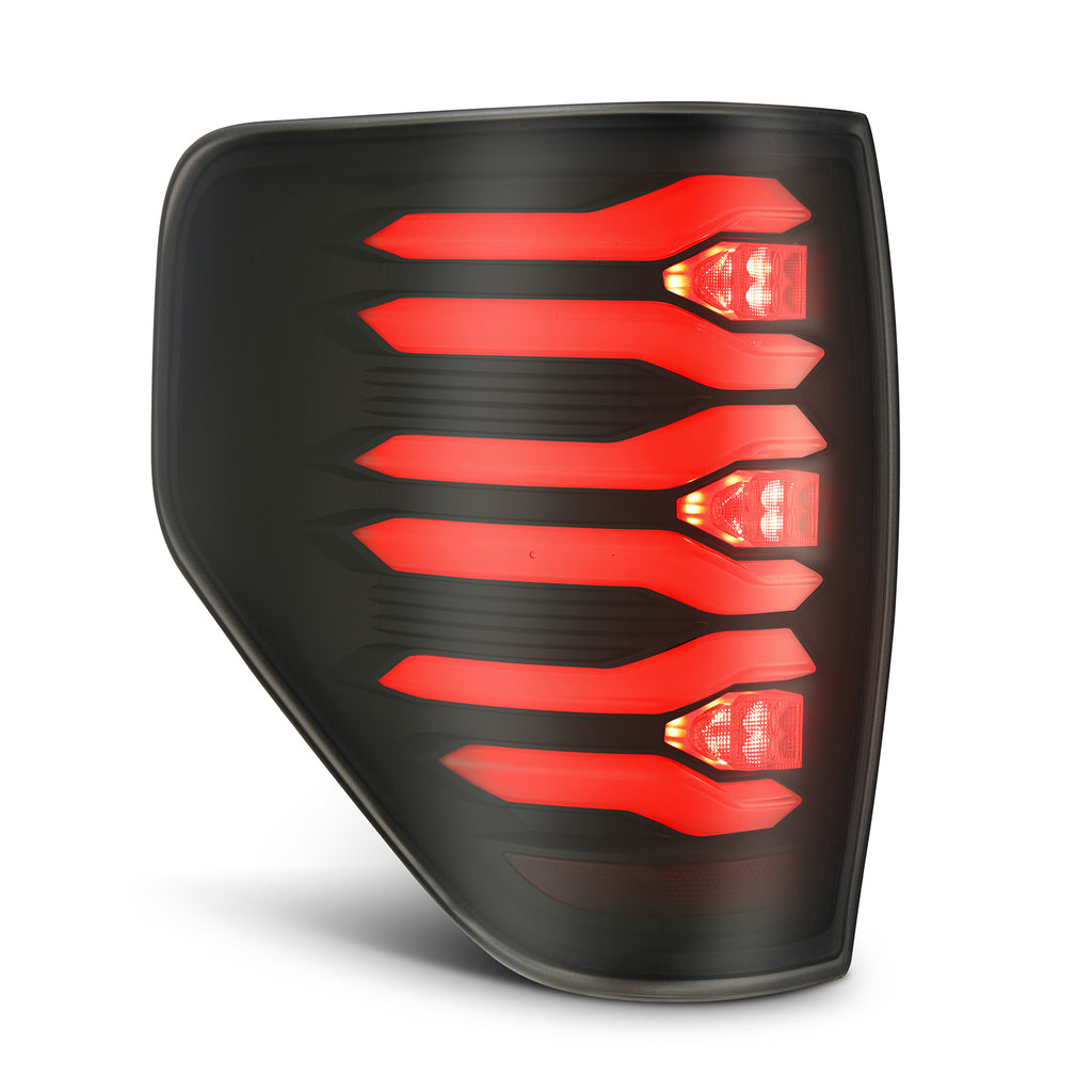 AlphaRex 653070 LED Taillights Black for Select Ford F-150