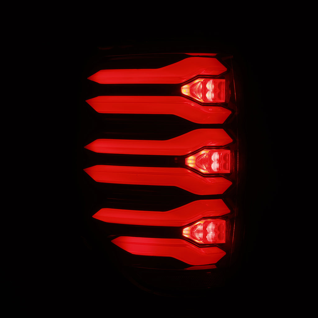 AlphaRex 653090 LED Taillights Black Red for Select Ford F-150