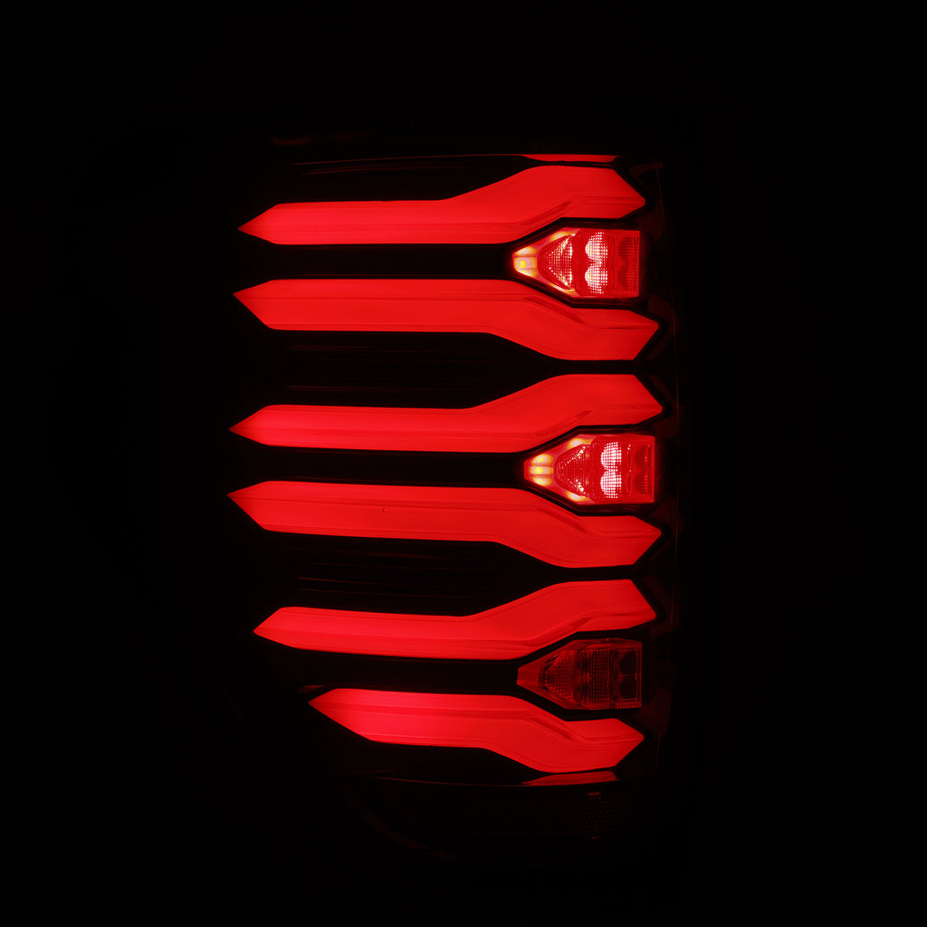 AlphaRex 653090 LED Taillights Black Red for Select Ford F-150
