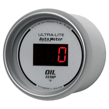 Load image into Gallery viewer, AutoMeter 6548 GAUGE, OIL TEMP, 2 1/16", 340?F, DIGITAL, SILVER DIAL W/ RED LED
