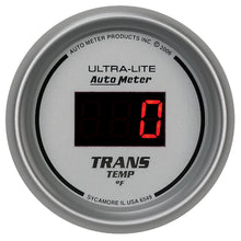 Load image into Gallery viewer, AutoMeter 6549 GAUGE, TRANS TEMP, 2 1/16", 340?F, DIGITAL, SILVER DIAL W/ RED LED