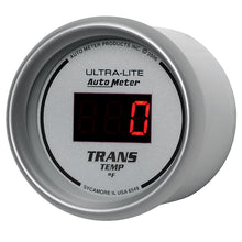 Load image into Gallery viewer, AutoMeter 6549 GAUGE, TRANS TEMP, 2 1/16", 340?F, DIGITAL, SILVER DIAL W/ RED LED