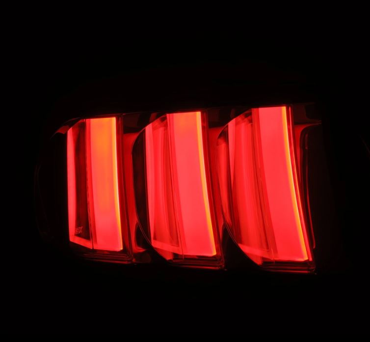 AlphaRex 655020 Prismatic LED Taillights Black clear for Select Ford Mustang