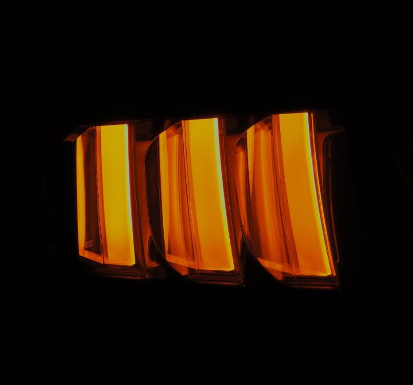 AlphaRex 655020 Prismatic LED Taillights Black clear for Select Ford Mustang