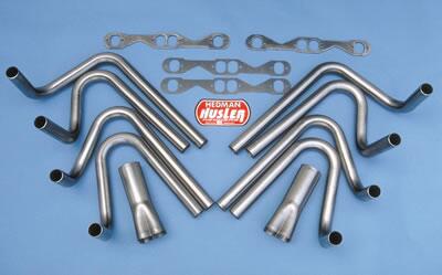 Dyno-Header-Kit;-Chevy-Sb-WSub-Flanges;-2-In.;-3-12-In.-Weld-On-Coll.
