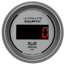 Load image into Gallery viewer, AutoMeter 6574 GAUGE, NITROUS PRESSURE, 2 1/16", 1600PSI, DIGITAL, SILVER DIAL W/ RED LED