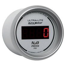 Load image into Gallery viewer, AutoMeter 6574 GAUGE, NITROUS PRESSURE, 2 1/16", 1600PSI, DIGITAL, SILVER DIAL W/ RED LED