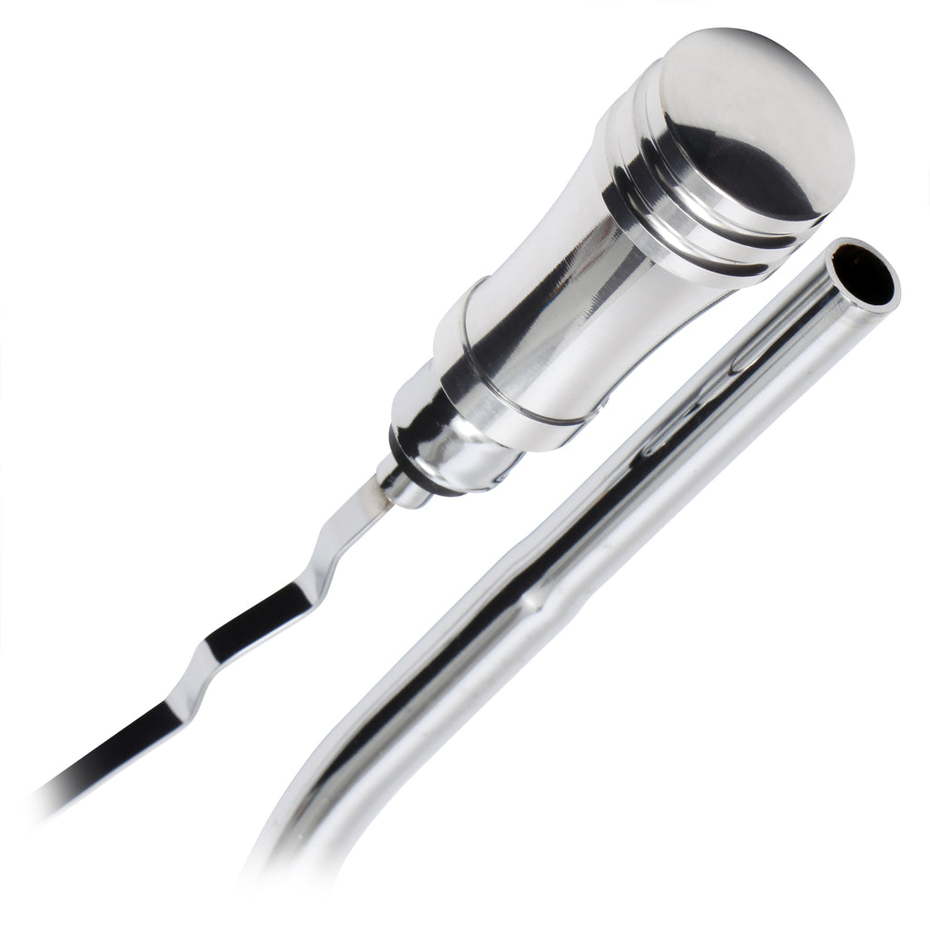 6579-Pontiac-326455-(Excl-389--403)-Oil-Dipstick-Alum-HandleSteel-Stick-1712In-Long-Polished