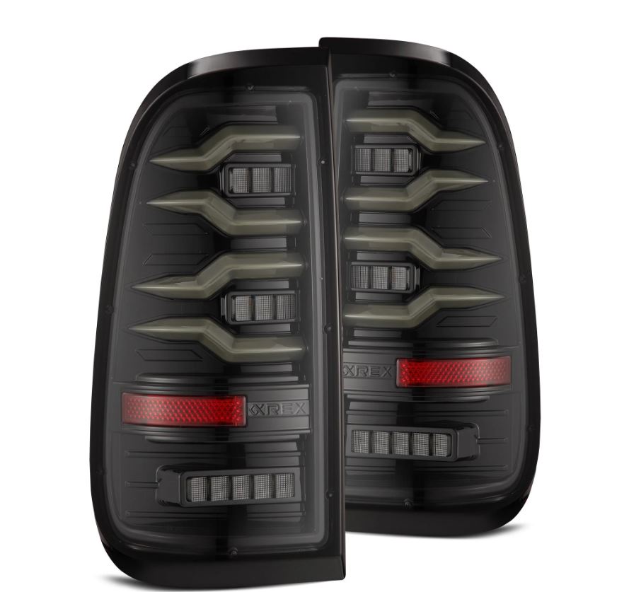 AlphaRex 658001 LED Taillights Alpha-Black for Select Ford F-150, Ford F-250 Super Duty, Ford F-350 Super Duty