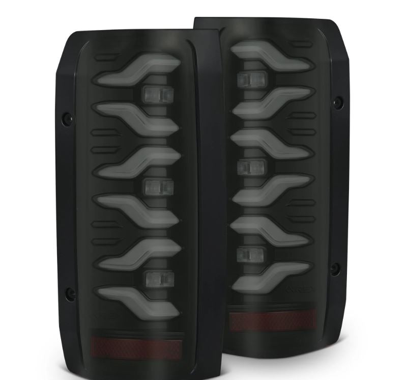 AlphaRex 658005 LED Taillights Black for Select Ford Bronco, Ford F-150, Ford F-250, Ford F-350
