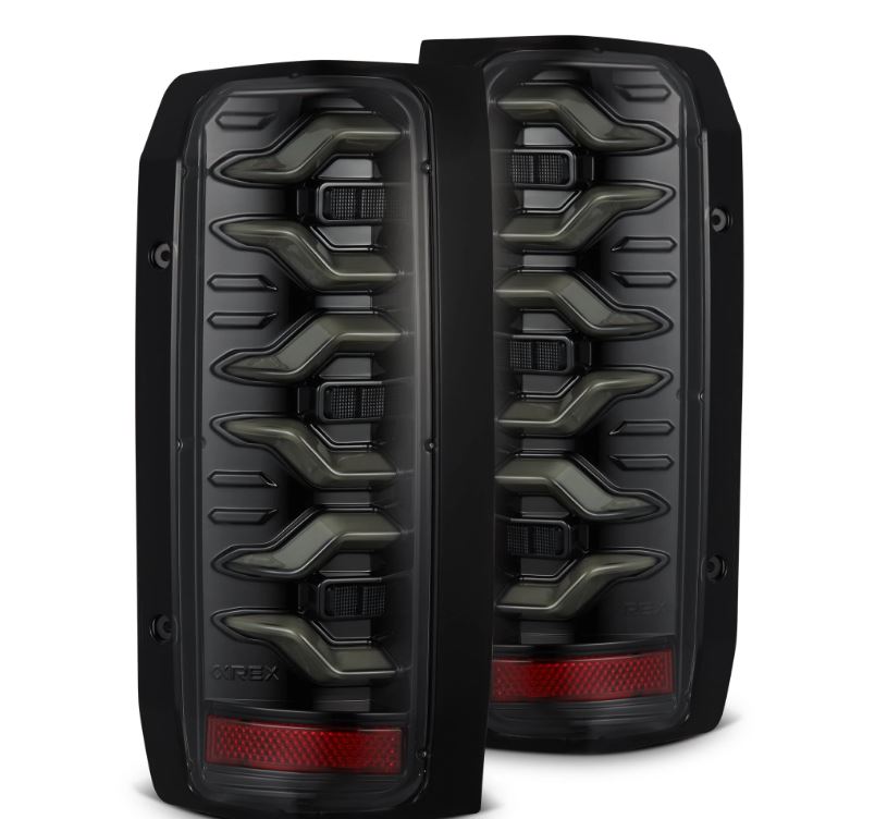 AlphaRex 658006 LED Taillights Alpha-Black for Select Ford Bronco, Ford F-150, Ford F-250, Ford F-350