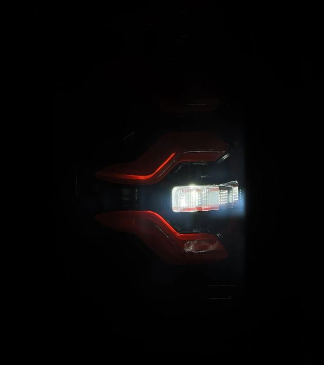 AlphaRex 658007 LED Taillights Black Red for Select Ford Bronco, Ford F-150, Ford F-250, Ford F-350