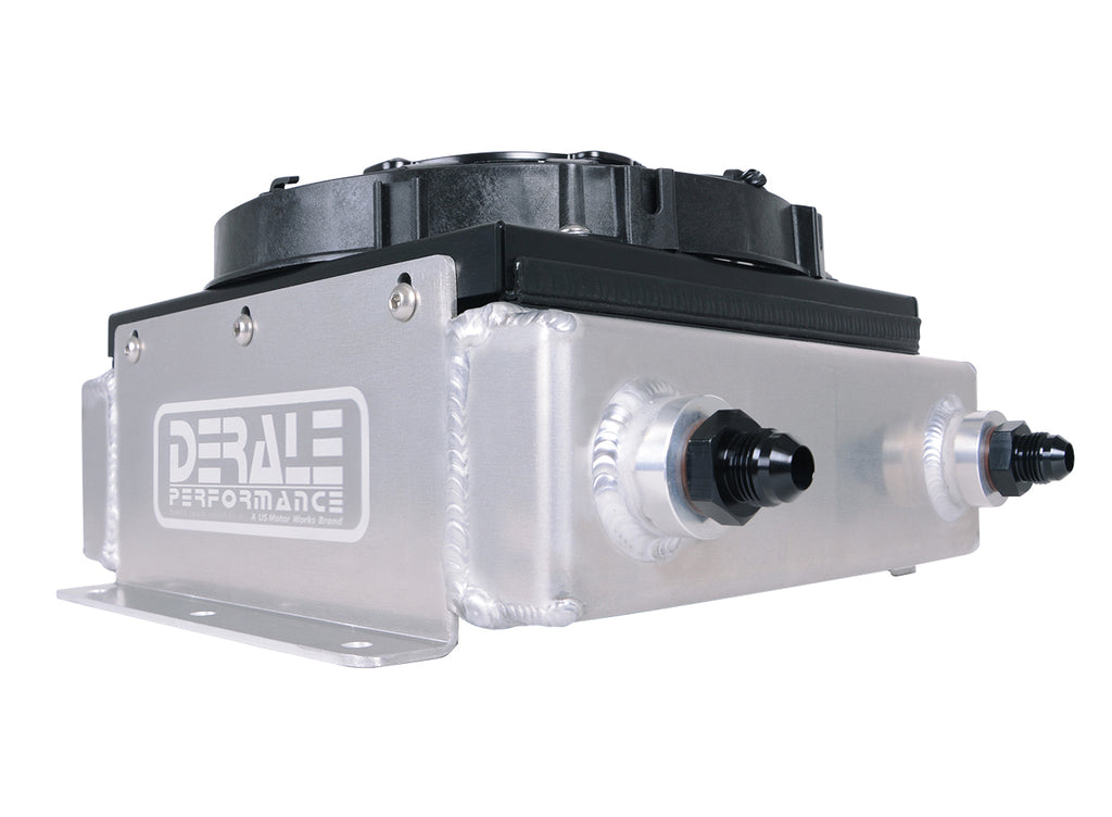 Derale 65860 18 Row Hi-Flow Racing Remote Fluid Cooler w/ Low Profile Fan, 7/8-14 UNF O-ring