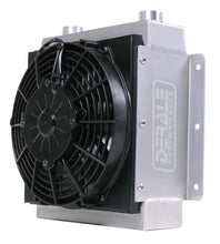 Load image into Gallery viewer, Derale 65860 18 Row Hi-Flow Racing Remote Fluid Cooler w/ Low Profile Fan, 7/8-14 UNF O-ring