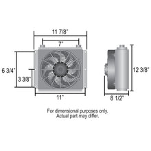 Load image into Gallery viewer, Derale 65861 18 Row Hi-Flow Racing Remote Fluid Cooler with Single Fan, 7/8-14 UNF O-ring