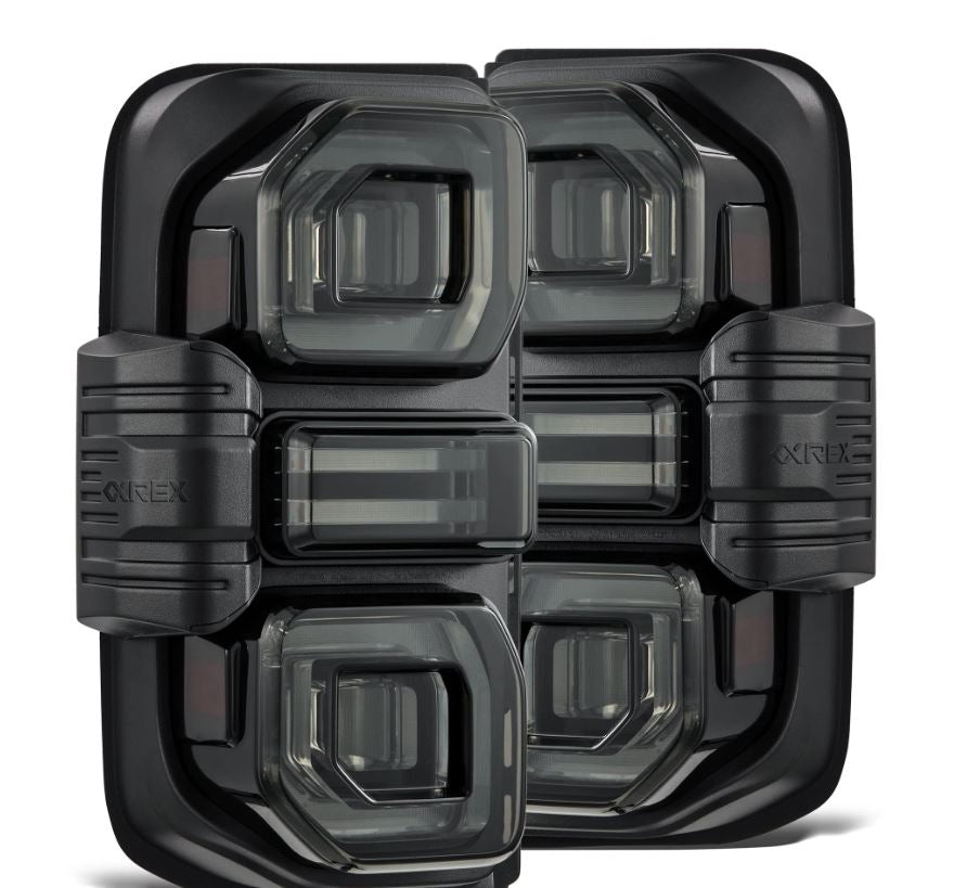 AlphaRex 659020 Prismatic LED Taillights Alpha Black for Select Ford Bronco