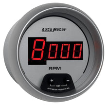 Load image into Gallery viewer, AutoMeter 6597 GAUGE, TACH, 3 3/8", 10K RPM, IN-DASH, DIGITAL, SILVER DIAL W/ RED LED