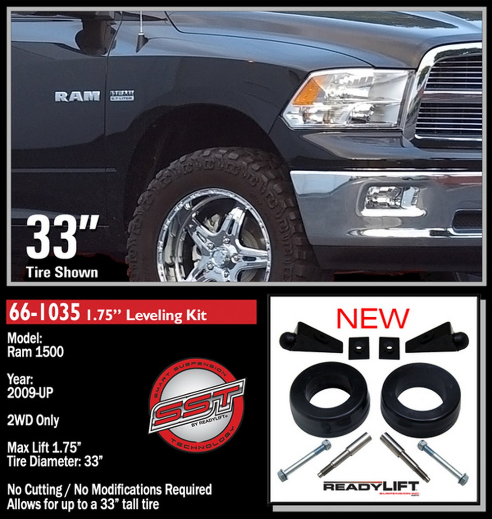 ReadyLift 66-1035 1.75in. Leveling Kit for Select Dodge Ram 1500, Ram