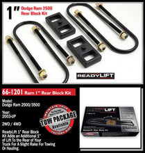 Load image into Gallery viewer, ReadyLift 66-1201 1in. Rear Block Kit for use without Top mounted Overloads for Select Dodge Ram 2500, Dodge Ram 3500, Ram 2500, Ram