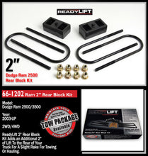 Load image into Gallery viewer, ReadyLift 66-1202 2in. Rear Block Kit for use without Top mounted Overloads for Select Dodge Ram 2500, Dodge Ram 3500, Ram 2500, Ram