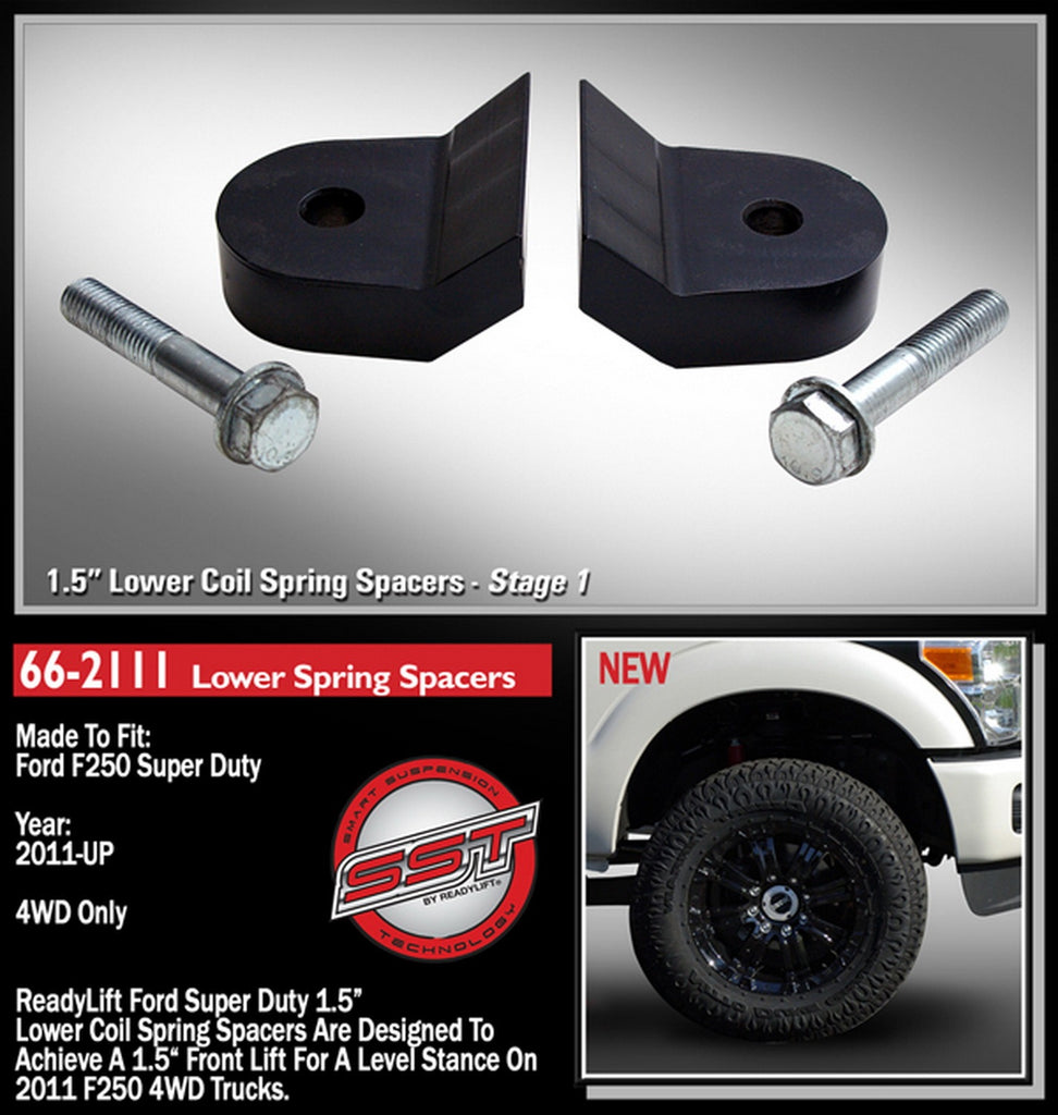 ReadyLift 66-2111 1.5in. Front Leveling Kit for Select Ford F-250 Super Duty, Ford F-350 Super Duty, Ford F-450 Super Duty, Ford F-550 Super Duty